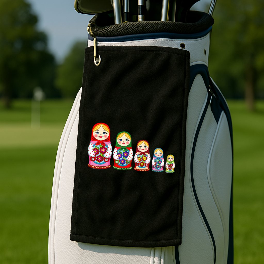 Russian Nesting Dolls Matryoshka Golf Towel