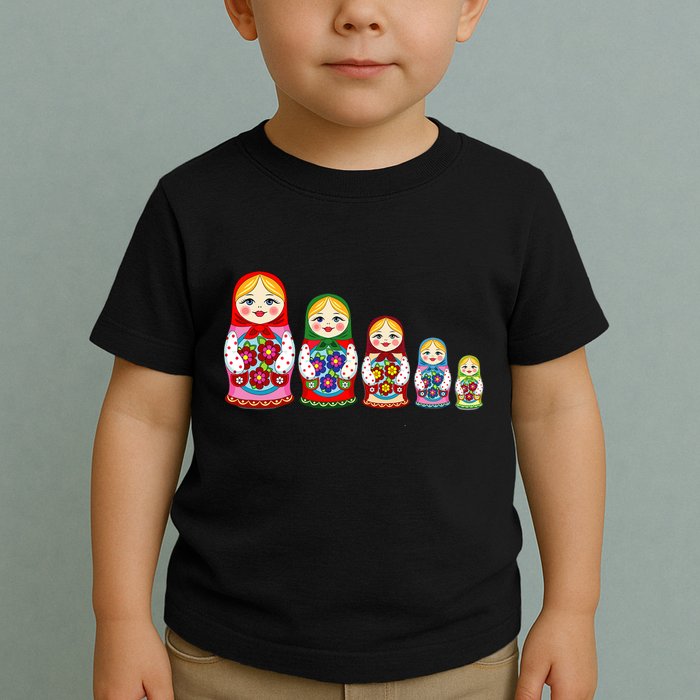 Russian Nesting Dolls Matryoshka Toddler T-Shirt
