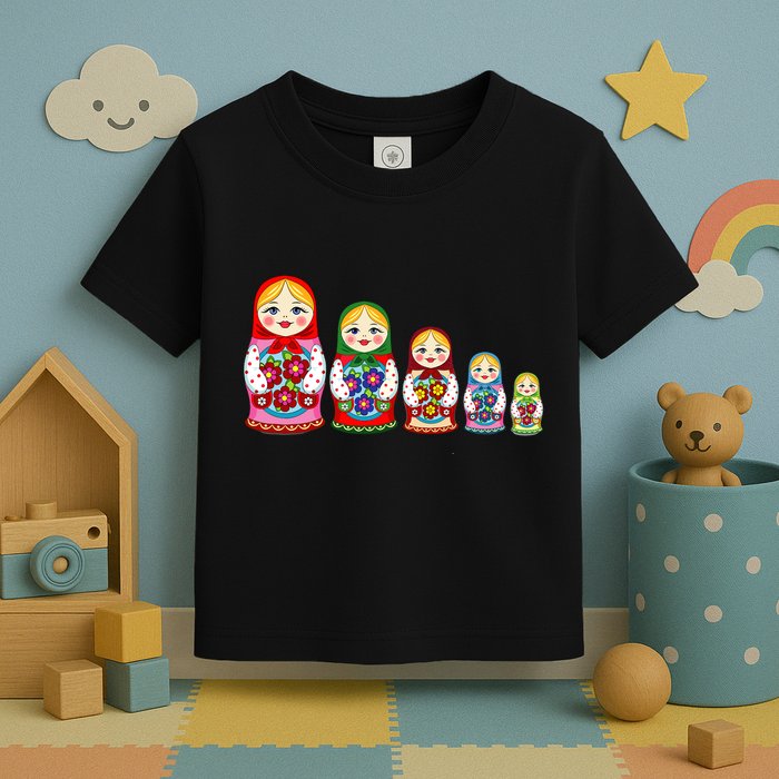 Russian Nesting Dolls Matryoshka Toddler T-Shirt