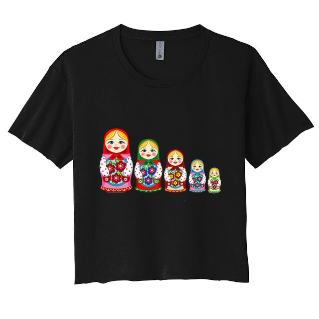 Russian Nesting Dolls Matryoshka Crop Top