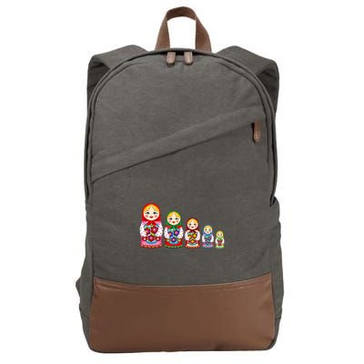Russian Nesting Dolls Matryoshka Cotton Canvas Backpack