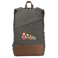 Russian Nesting Dolls Matryoshka Cotton Canvas Backpack