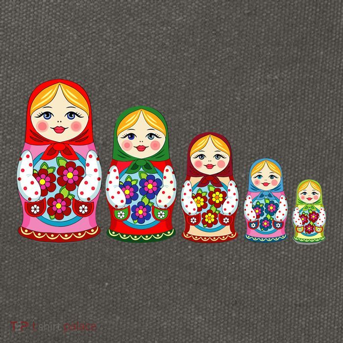 Russian Nesting Dolls Matryoshka Cotton Canvas Backpack