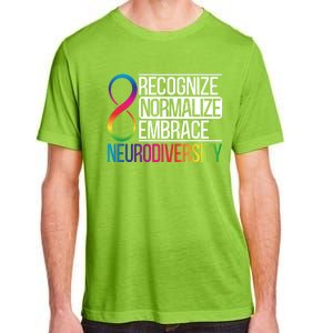 Recognize Normalize Embrace Neurodiversity Adhd Awareness Gift Adult ChromaSoft Performance T-Shirt