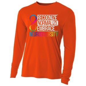 Recognize Normalize Embrace Neurodiversity Adhd Awareness Gift Cooling Performance Long Sleeve Crew