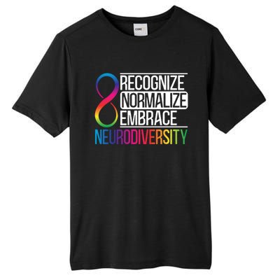 Recognize Normalize Embrace Neurodiversity Adhd Awareness Gift Tall Fusion ChromaSoft Performance T-Shirt