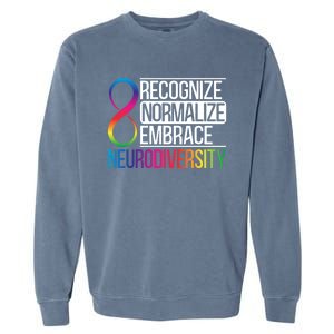 Recognize Normalize Embrace Neurodiversity Adhd Awareness Gift Garment-Dyed Sweatshirt