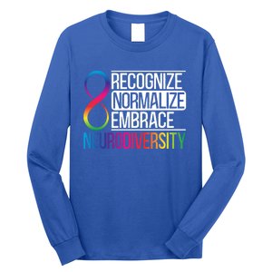 Recognize Normalize Embrace Neurodiversity Adhd Awareness Gift Long Sleeve Shirt