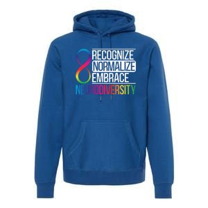 Recognize Normalize Embrace Neurodiversity Adhd Awareness Gift Premium Hoodie