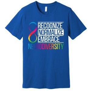 Recognize Normalize Embrace Neurodiversity Adhd Awareness Gift Premium T-Shirt