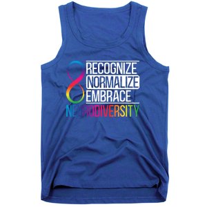 Recognize Normalize Embrace Neurodiversity Adhd Awareness Gift Tank Top