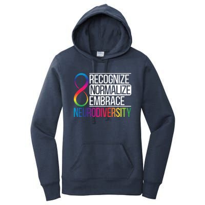 Recognize Normalize Embrace Neurodiversity Adhd Awareness Gift Women's Pullover Hoodie