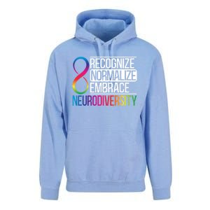 Recognize Normalize Embrace Neurodiversity Adhd Awareness Gift Unisex Surf Hoodie