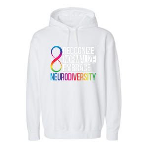 Recognize Normalize Embrace Neurodiversity Adhd Awareness Gift Garment-Dyed Fleece Hoodie