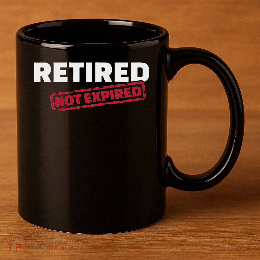 Retired Not Expired 11oz C Handle Ceramic Mug