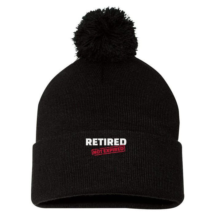 Retired Not Expired Pom Pom 12in Knit Beanie