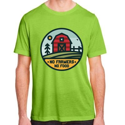 Retro No Farming No Food No Farmers Funny Farm Lovers  Adult ChromaSoft Performance T-Shirt