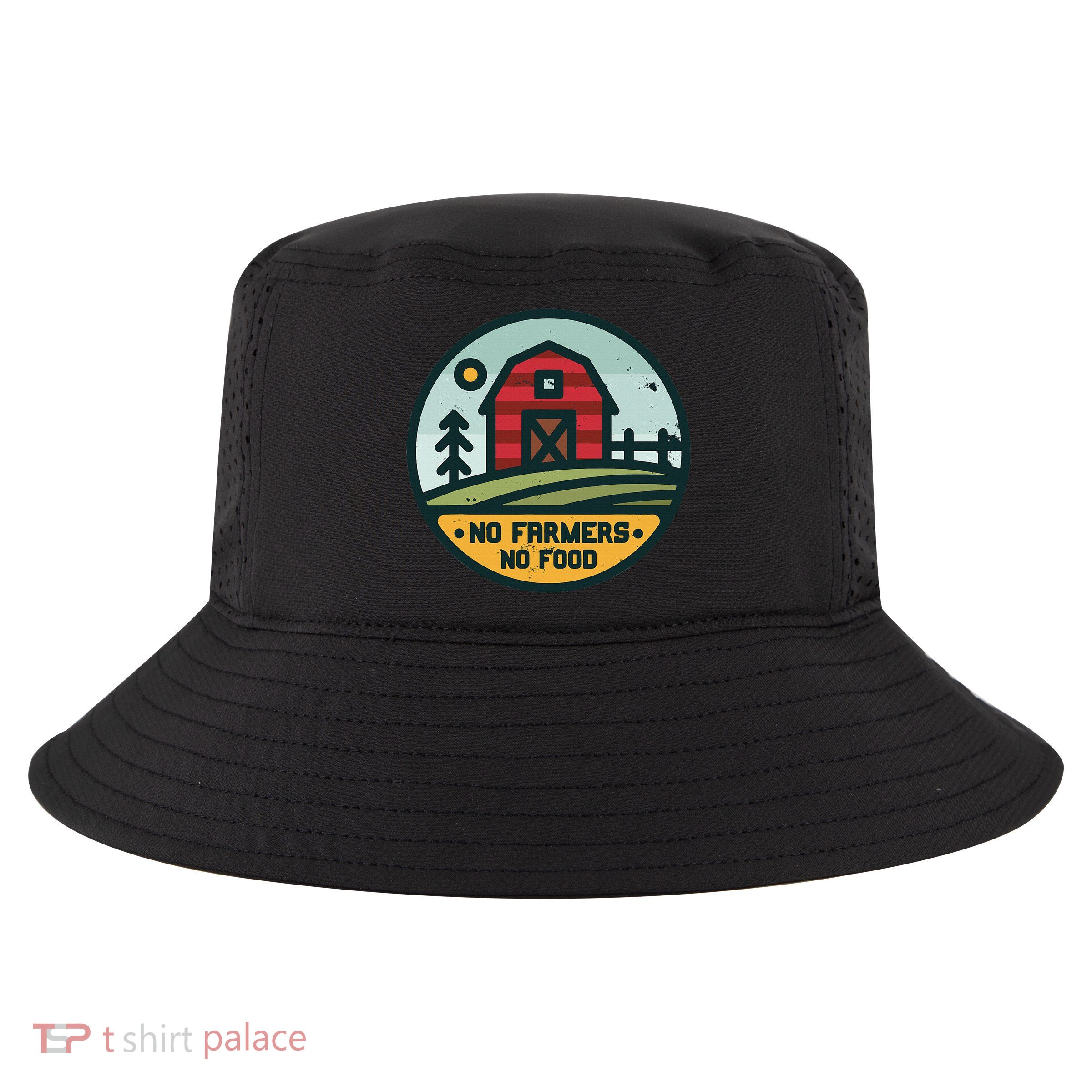 Retro No Farming No Food No Farmers Funny Farm Lovers  Cool Comfort Performance Bucket Hat