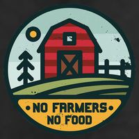 Retro No Farming No Food No Farmers Funny Farm Lovers  7 Panel Mesh Trucker Snapback Hat