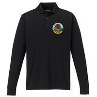 Retro No Farming No Food No Farmers Funny Farm Lovers  Performance Long Sleeve Polo