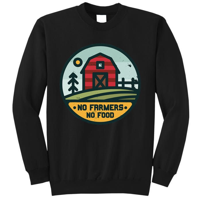 Retro No Farming No Food No Farmers Funny Farm Lovers  Sweatshirt