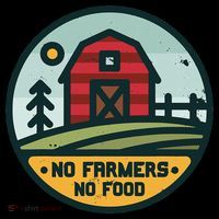 Retro No Farming No Food No Farmers Funny Farm Lovers  Tall T-Shirt