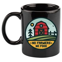 Retro No Farming No Food No Farmers Funny Farm Lovers  11oz C Handle Ceramic Mug