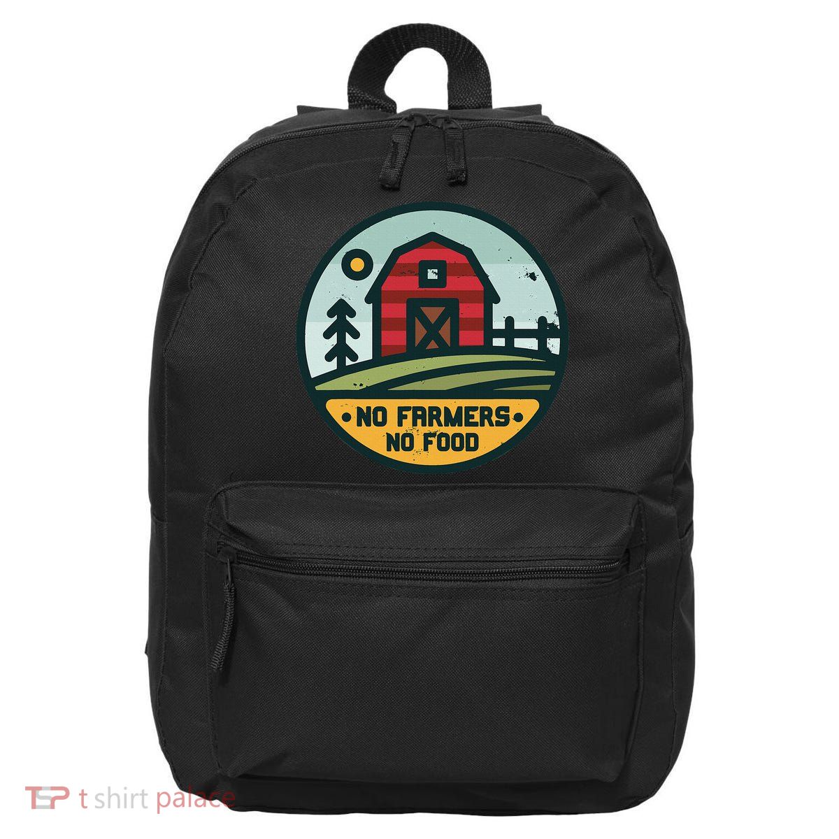 Retro No Farming No Food No Farmers Funny Farm Lovers  16 in Basic Backpack