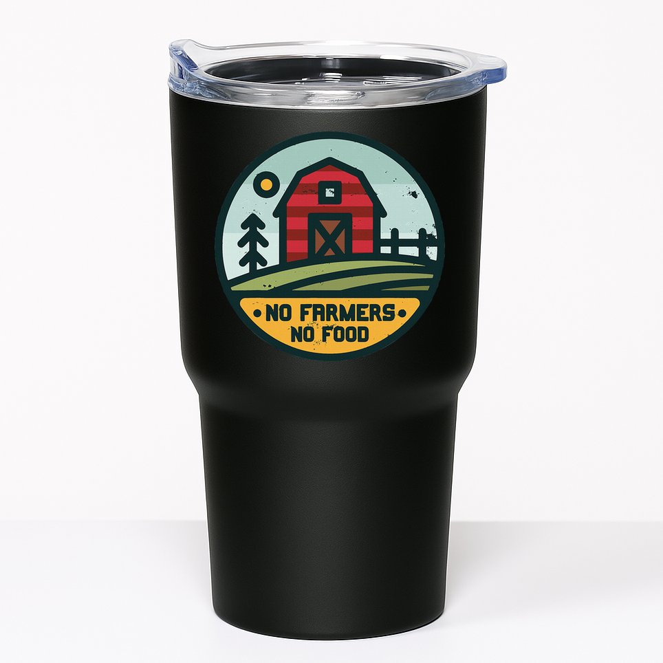 Retro No Farming No Food No Farmers Funny Farm Lovers  Tumbler