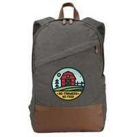 Retro No Farming No Food No Farmers Funny Farm Lovers  Cotton Canvas Backpack