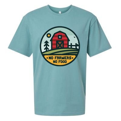 Retro No Farming No Food No Farmers Funny Farm Lovers  Sueded Cloud Jersey T-Shirt