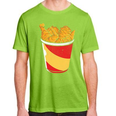 Retro National Fried Chicken Day Funny Fast Food Lover Gift Adult ChromaSoft Performance T-Shirt