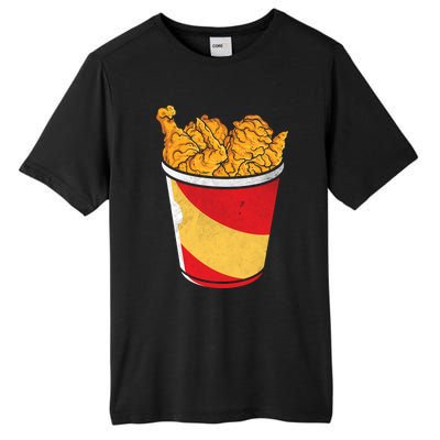 Retro National Fried Chicken Day Funny Fast Food Lover Gift Tall Fusion ChromaSoft Performance T-Shirt