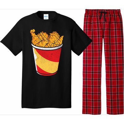 Retro National Fried Chicken Day Funny Fast Food Lover Gift Pajama Set