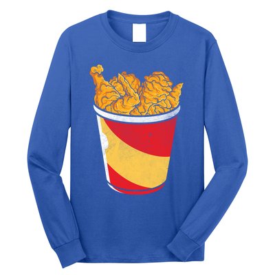 Retro National Fried Chicken Day Funny Fast Food Lover Gift Long Sleeve Shirt