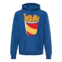 Retro National Fried Chicken Day Funny Fast Food Lover Gift Premium Hoodie