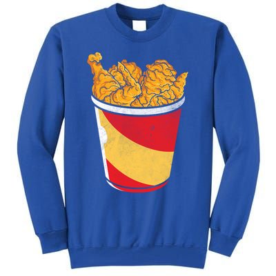 Retro National Fried Chicken Day Funny Fast Food Lover Gift Tall Sweatshirt