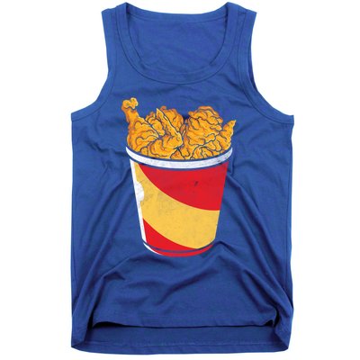 Retro National Fried Chicken Day Funny Fast Food Lover Gift Tank Top