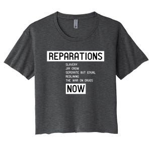 Reparations Now For Blm Social Justice And Equality Cute Gift Women's Crop Top Tee