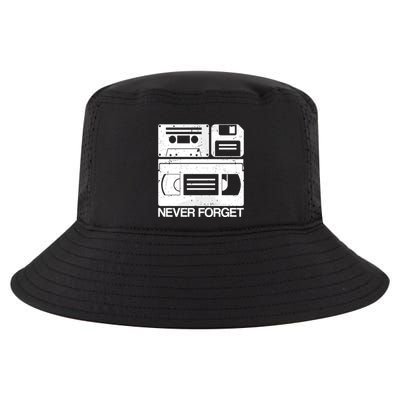 Retro Never Forget Cassette Floppy Disk Vhs Tape Cool Comfort Performance Bucket Hat
