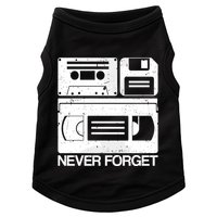 Retro Never Forget Cassette Floppy Disk Vhs Tape Doggie Tank