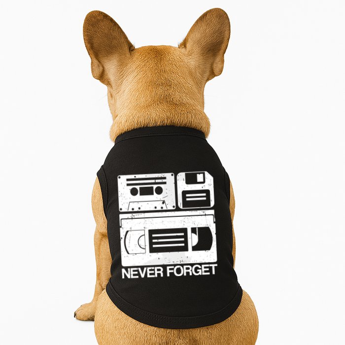 Retro Never Forget Cassette Floppy Disk Vhs Tape Doggie Tank