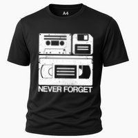 Retro Never Forget Cassette Floppy Disk Vhs Tape Performance Shirt