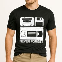 Retro Never Forget Cassette Floppy Disk Vhs Tape Performance Shirt