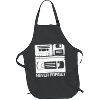 Retro Never Forget Cassette Floppy Disk Vhs Tape Apron