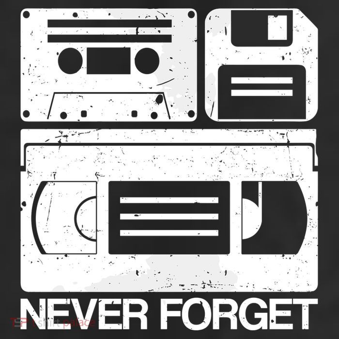 Retro Never Forget Cassette Floppy Disk Vhs Tape Adult Drive Performance Visor