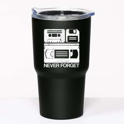 Retro Never Forget Cassette Floppy Disk Vhs Tape Tumbler