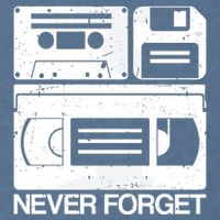 Retro Never Forget Cassette Floppy Disk Vhs Tape Garment-Dyed Sweatshirt