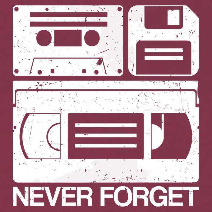Retro Never Forget Cassette Floppy Disk Vhs Tape 16oz Travel Tumbler