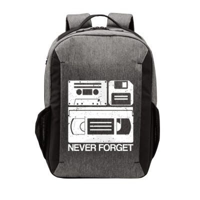 Retro Never Forget Cassette Floppy Disk Vhs Tape Vector Backpack